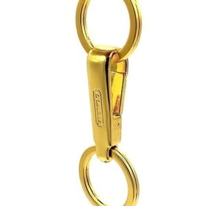 NWOT COACH RARE Dual Fob Keychain Bag Clip Purse Charm Trigger Snap Vintage